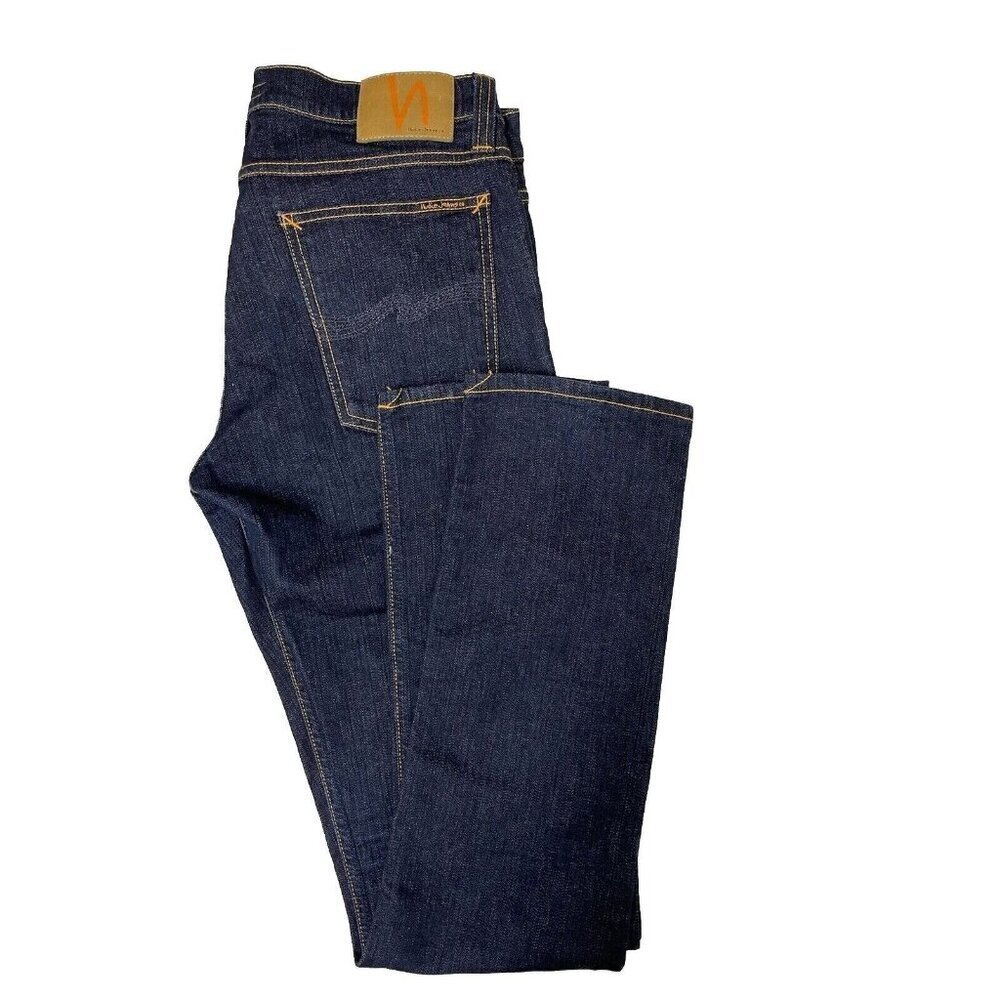 Nudie Jeans Tube Kelly Mens 31x34 Blue Denim Jeans‎ Straight Legs